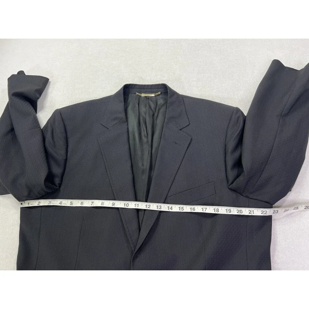 Dolce & Gabbana Two Button Blazer Sport Coat Textured Black Mens US 44 IT 54
